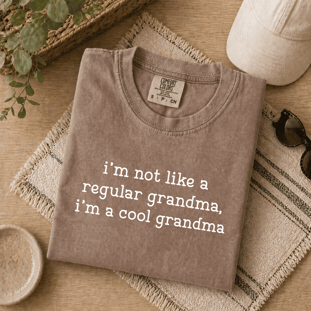 Funny Cool Grandma Comfort Colors T-Shirt - Mother's Day Gift for Grandmother, Best Grandma Ever - back view
